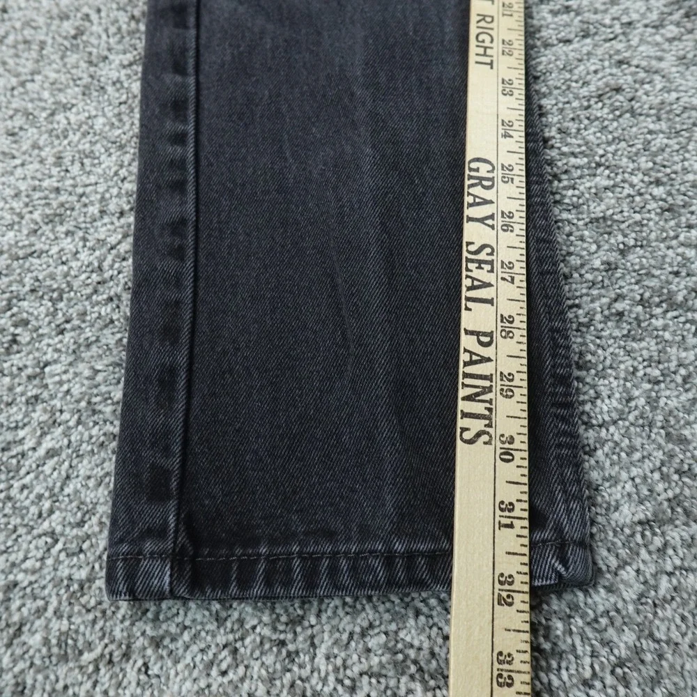 Levis Jeans Mens 30X32 Black Dark Denim Pants 505 Straight Leg 5 Pocket Mid Rise